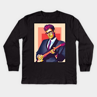 buddy holly Kids Long Sleeve T-Shirt